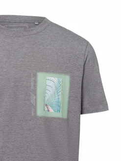 Tom Tailor Denim Shirts<Herren T-Shirt grau weiß gestreift