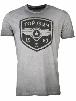 Topgun Shirts<Herren T-Shirt grau uni
