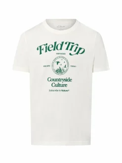 s.Oliver Shirts<Herren T-Shirt weiß uni