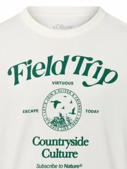 s.Oliver Shirts<Herren T-Shirt weiß uni