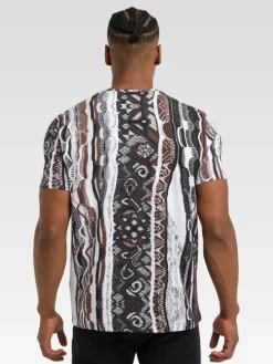 Carlo Colucci Shirts<Herren T-Shirt - Dini grau gemustert