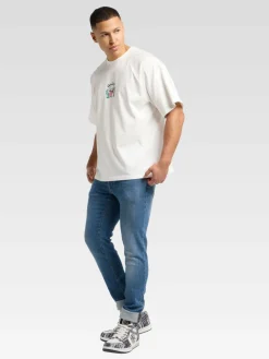 Carlo Colucci Shirts<Herren T-Shirt - Egger weiß gemustert