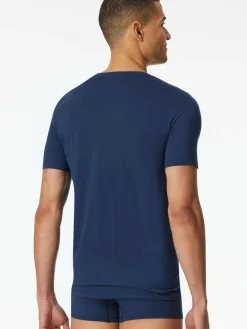 Schiesser Shirts<Herren T-Shirt - Premium Modal blau uni