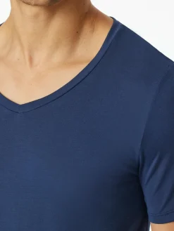 Schiesser Shirts<Herren T-Shirt - Premium Modal blau uni