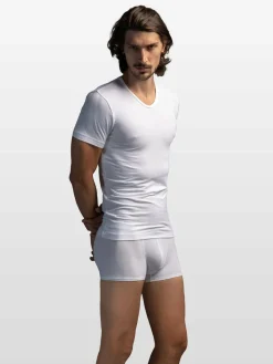 Herren Olaf Benz Shirts>Herren T-Shirt - V-Neck RED 1601