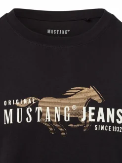 Mustang Shirts<Herren T-Shirt - Austin schwarz bedruckt