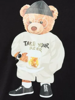 Chill Pill Shirts<Herren T-Shirt - Beer Bear schwarz beige bedruckt