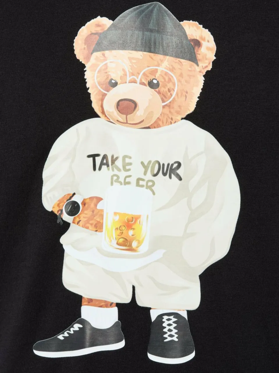 Chill Pill Shirts<Herren T-Shirt - Beer Bear schwarz beige bedruckt