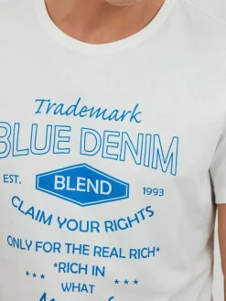 BLEND Shirts<Herren T-Shirt - BHAdam weiß bedruckt