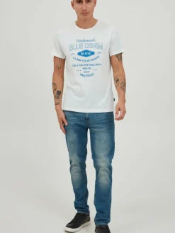 BLEND Shirts<Herren T-Shirt - BHAdam weiß bedruckt