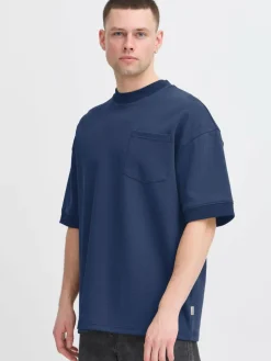 BLEND Shirts<Herren T-Shirt - BHBARTI blau uni