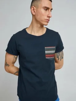 BLEND Shirts<Herren T-Shirt - BHElandro blau gemustert