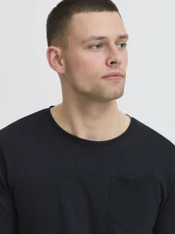 BLEND Shirts<Herren T-Shirt - BHJAGO schwarz uni