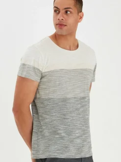 BLEND Shirts<Herren T-Shirt - BHJakob weiß gestreift