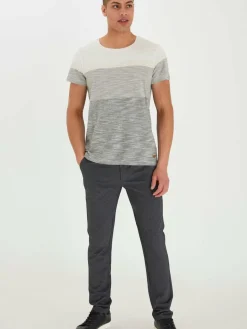 BLEND Shirts<Herren T-Shirt - BHJakob weiß gestreift