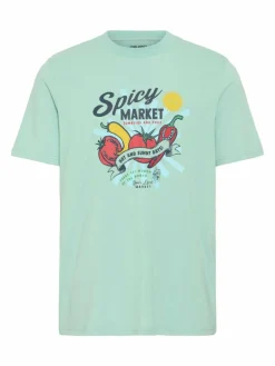 BLEND Shirts<Herren T-Shirt - BHJOK mint bedruckt