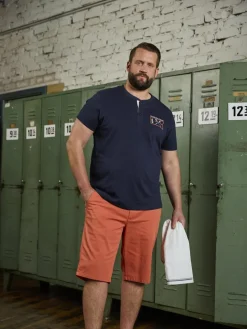 Charles Colby Shirts<Herren T-Shirt - EARL MAXEN blau bedruckt