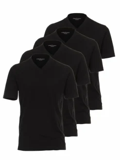 Herren CASAMODA Shirts>Herren T-Shirt - 4er Pack Basic