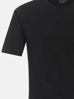 CASAMODA Shirts<Herren T-Shirt - 3er Pack Basic schwarz uni