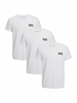 Jack & Jones Shirts<Herren T-Shirt - 3er Pack Corp denim gemustert