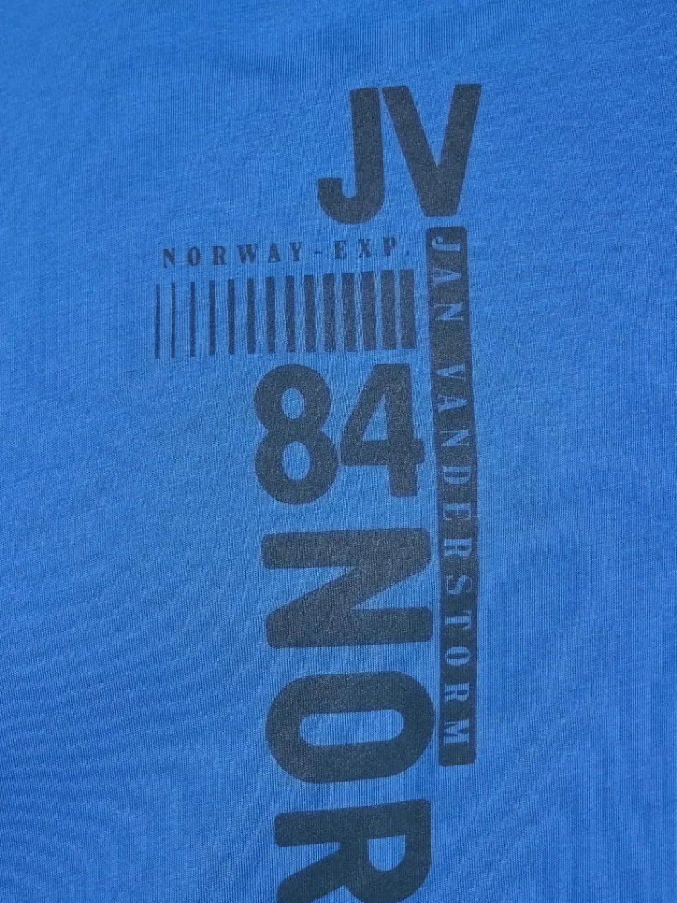 Jan Vanderstorm Shirts<Herren T-Shirt - FLEMMING royal blau bedruckt