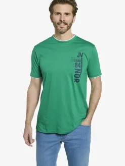 Jan Vanderstorm Shirts<Herren T-Shirt - FLEMMING grün bedruckt