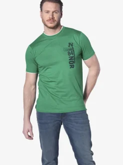 Jan Vanderstorm Shirts<Herren T-Shirt - FLEMMING grün bedruckt