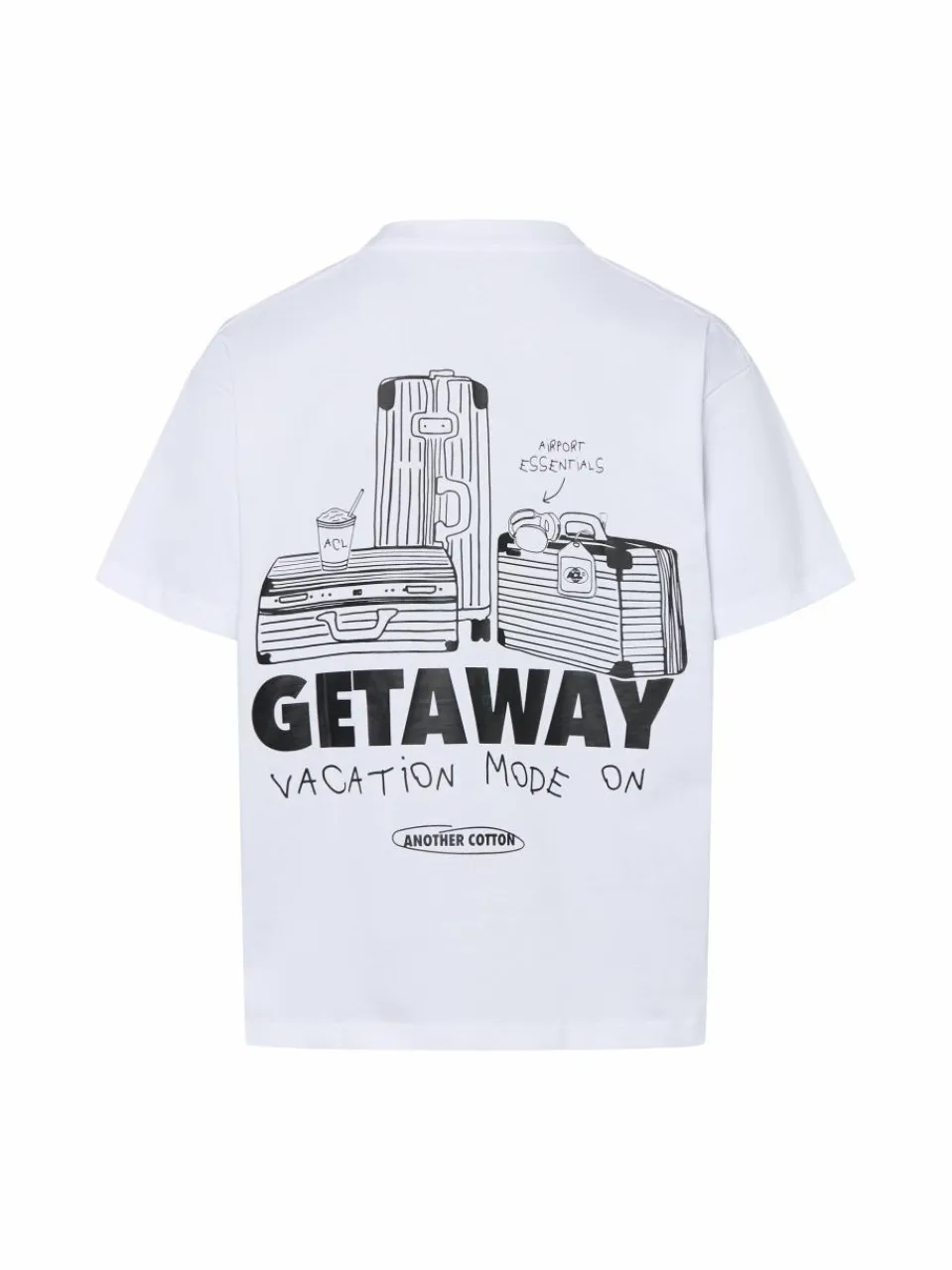 Another Cotton Lab Shirts<Herren T-Shirt - Getaway Oversized weiß uni