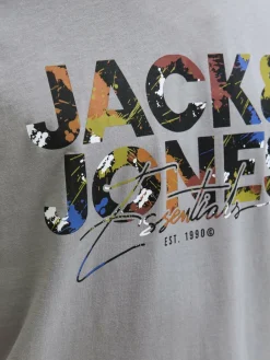 Jack & Jones Shirts<Herren T-Shirt - JJGEplas grau bedruckt