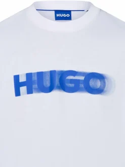 HUGO BLUE Shirts<Herren T-Shirt - Nalax weiß bedruckt