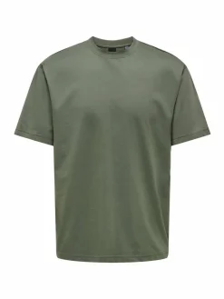Only&Sons Shirts<Herren T-Shirt - Onsfred grün uni