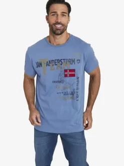 Jan Vanderstorm Shirts<Herren T-Shirt - SÖLVE blau uni