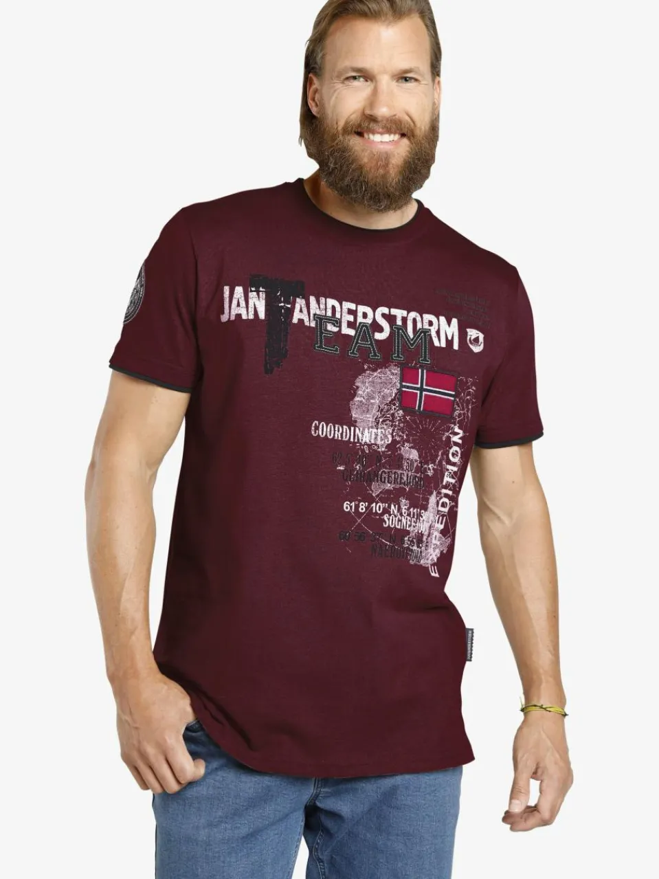 Jan Vanderstorm Shirts<Herren T-Shirt - SÖLVE rot uni