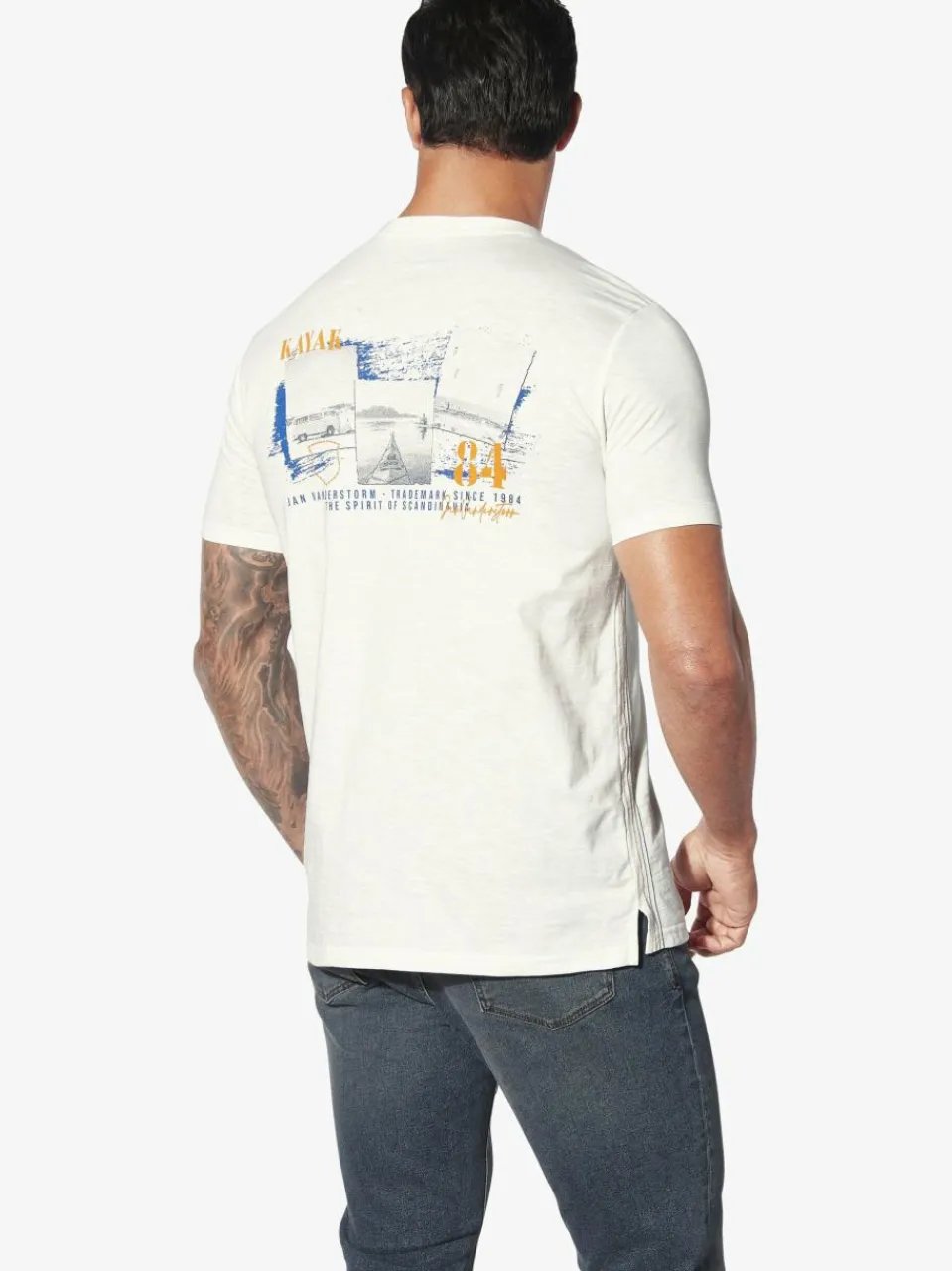 Jan Vanderstorm Shirts<Herren T-Shirt - TUPPE weiß bedruckt