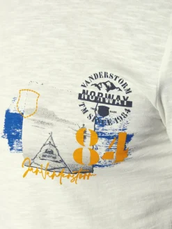 Jan Vanderstorm Shirts<Herren T-Shirt - TUPPE weiß bedruckt