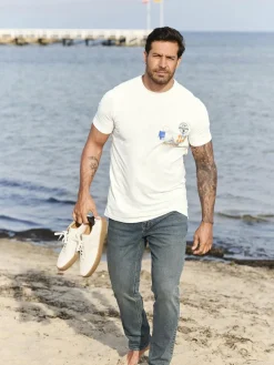 Jan Vanderstorm Shirts<Herren T-Shirt - TUPPE weiß bedruckt