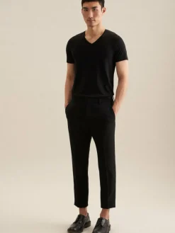 Seidensticker Shirts<Herren T-Shirt - Uni schwarz uni