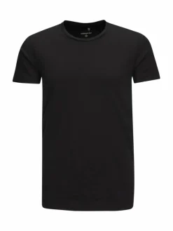 Seidensticker Shirts<Herren T-Shirt - Uni schwarz uni