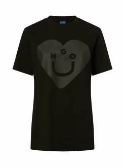 HUGO BLUE Shirts<Herren T-Shirt - Vintage Tee_B_5 schwarz grau bedruckt