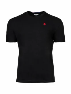 U.S. Polo Assn. Shirts<Herren T-Shirt 1er Pack schwarz uni