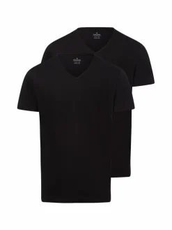 Ragman Shirts<Herren T-Shirt im 2er-Pack - Body Fit schwarz uni