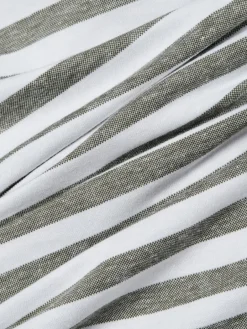 MAERZ Shirts<Herren T-Shirt mit Leinen-Anteil mint gestreift