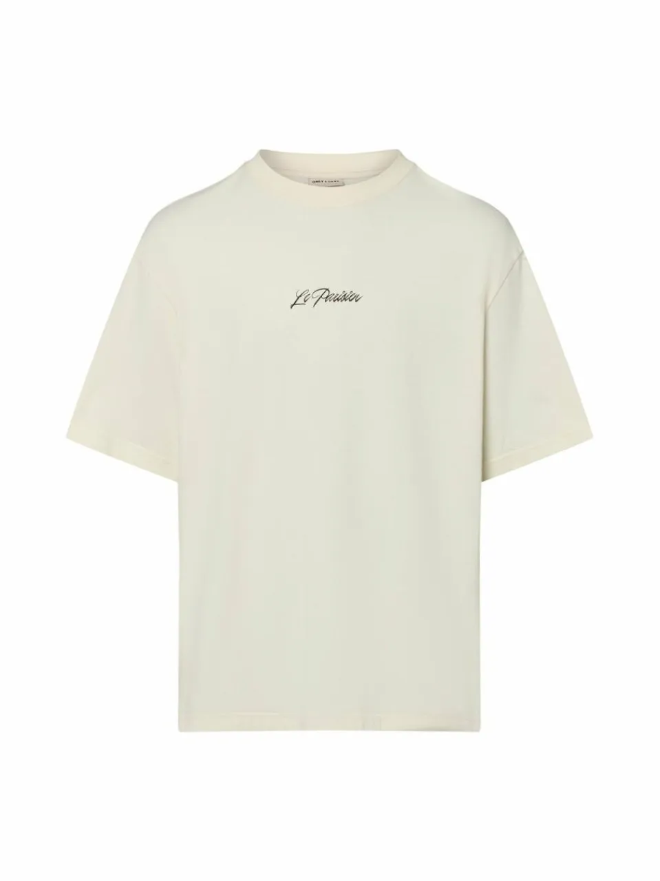 Only&Sons Shirts<Herren T-Shirt ONSLOUIS OVS SS TEE ecru bedruckt