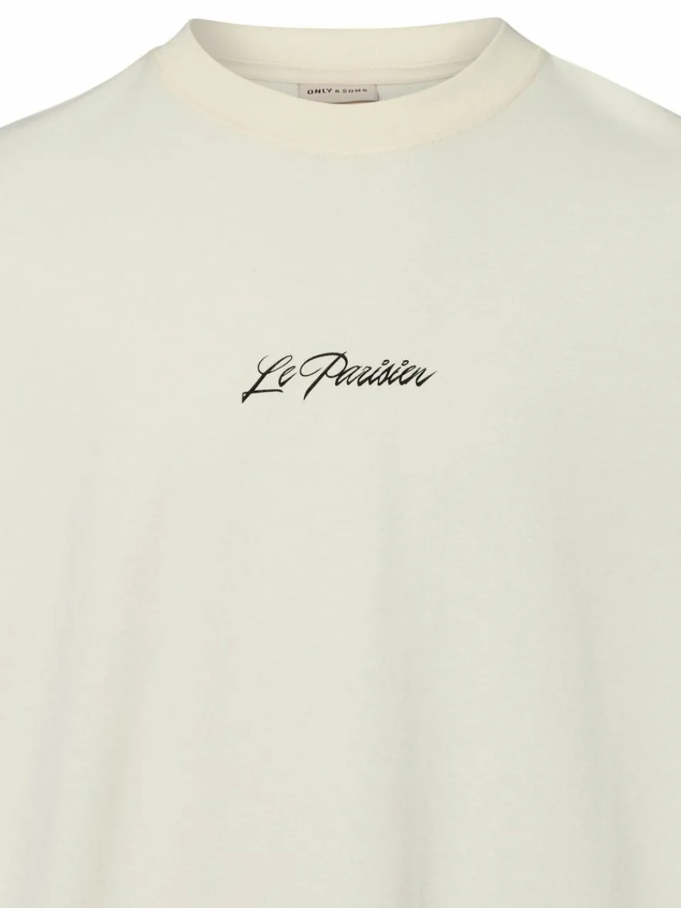 Only&Sons Shirts<Herren T-Shirt ONSLOUIS OVS SS TEE ecru bedruckt