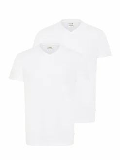 Solid Shirts<Herren V-Shirt - SDODILIAN weiß uni