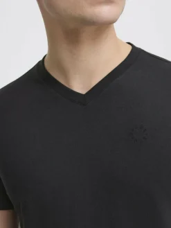 Solid Shirts<Herren V-Shirt - SDODILIAN schwarz uni