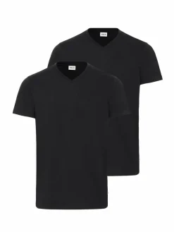 Solid Shirts<Herren V-Shirt - SDODILIAN schwarz uni