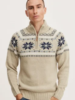 11 Project Pullover & Strickjacken<Herren Weihnachtspullover - PRTim beige gemustert