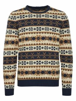 11 Project Pullover & Strickjacken<Herren Weihnachtspullover - PRPasco blau gemustert