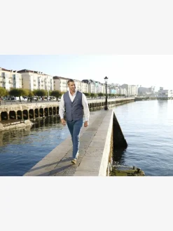 Charles Colby Anzüge<Herren Weste - DUKE DANIEL blau gemustert